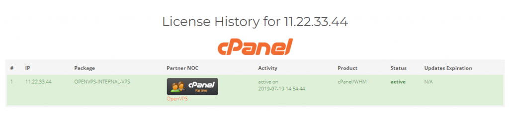 cpanel check license cpanel check license
